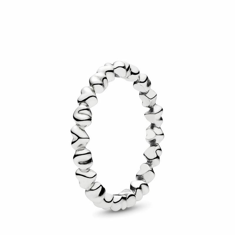 Pandora Forever Love Stackable Heart Stackable Ring - Sterling Silver - Canada | NK8197IP